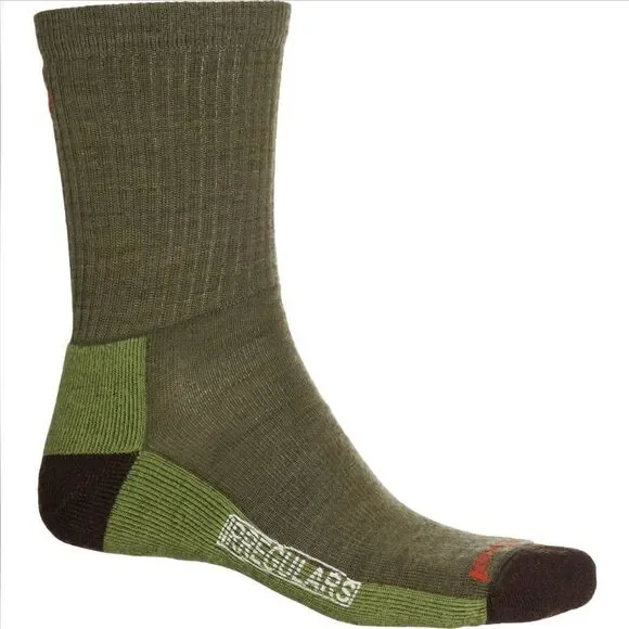 SmartWool S Unisex Camo Army Winter Moss Green Everyday Ribbed Wool Crew Socks - Picture 1 of 9
